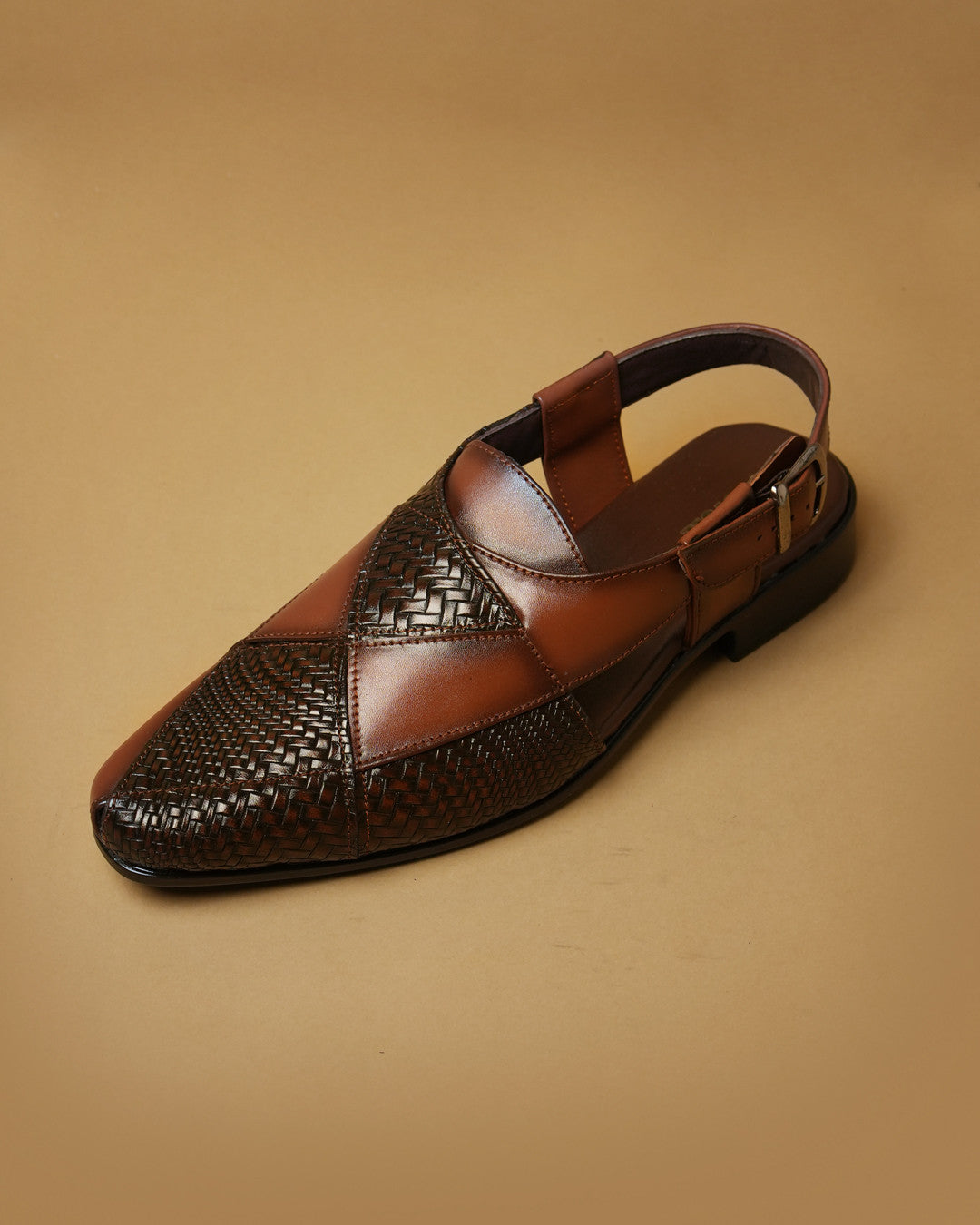 Hunar Cognac Brown Peshawari Sandal view 3