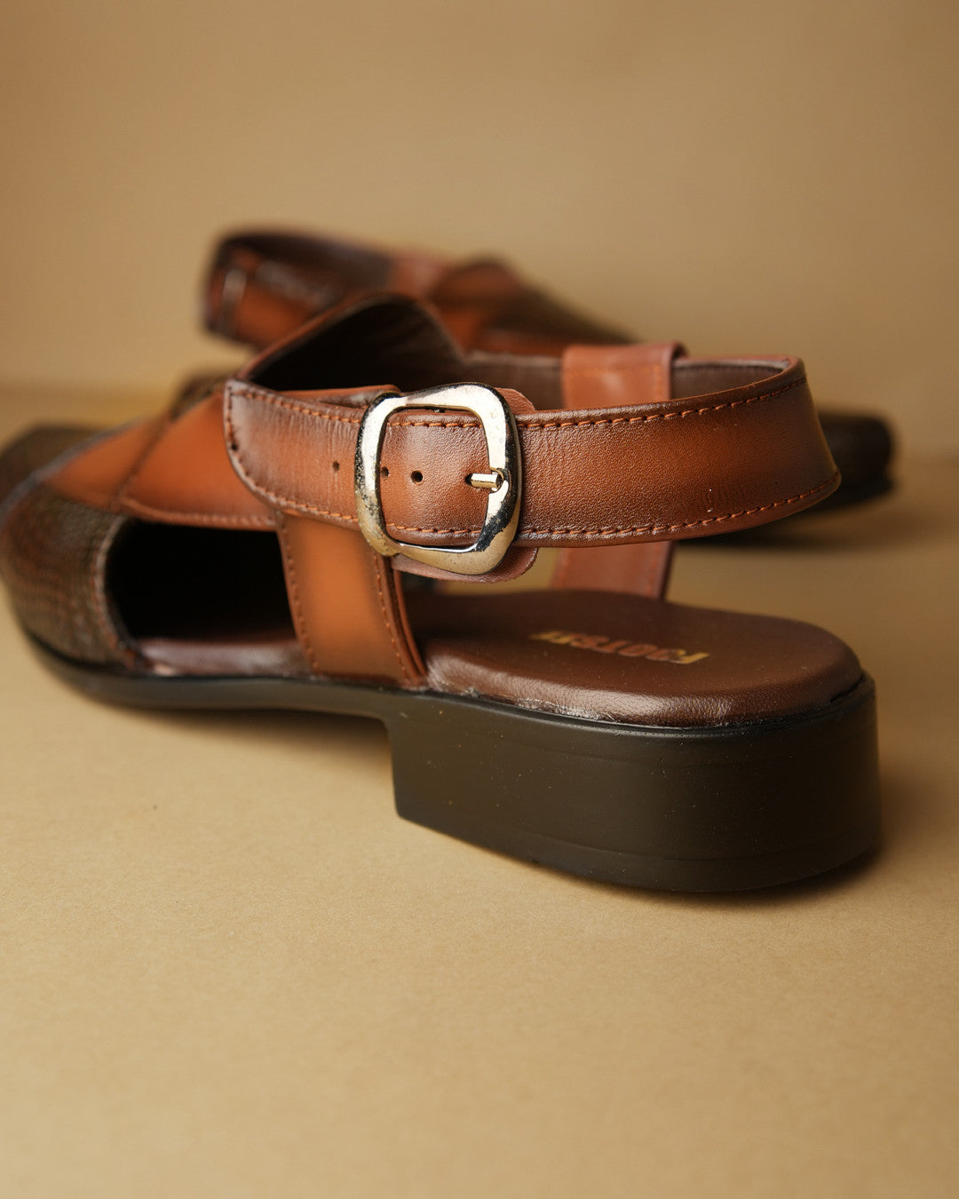 Hunar Cognac Brown Peshawari Sandal view 5