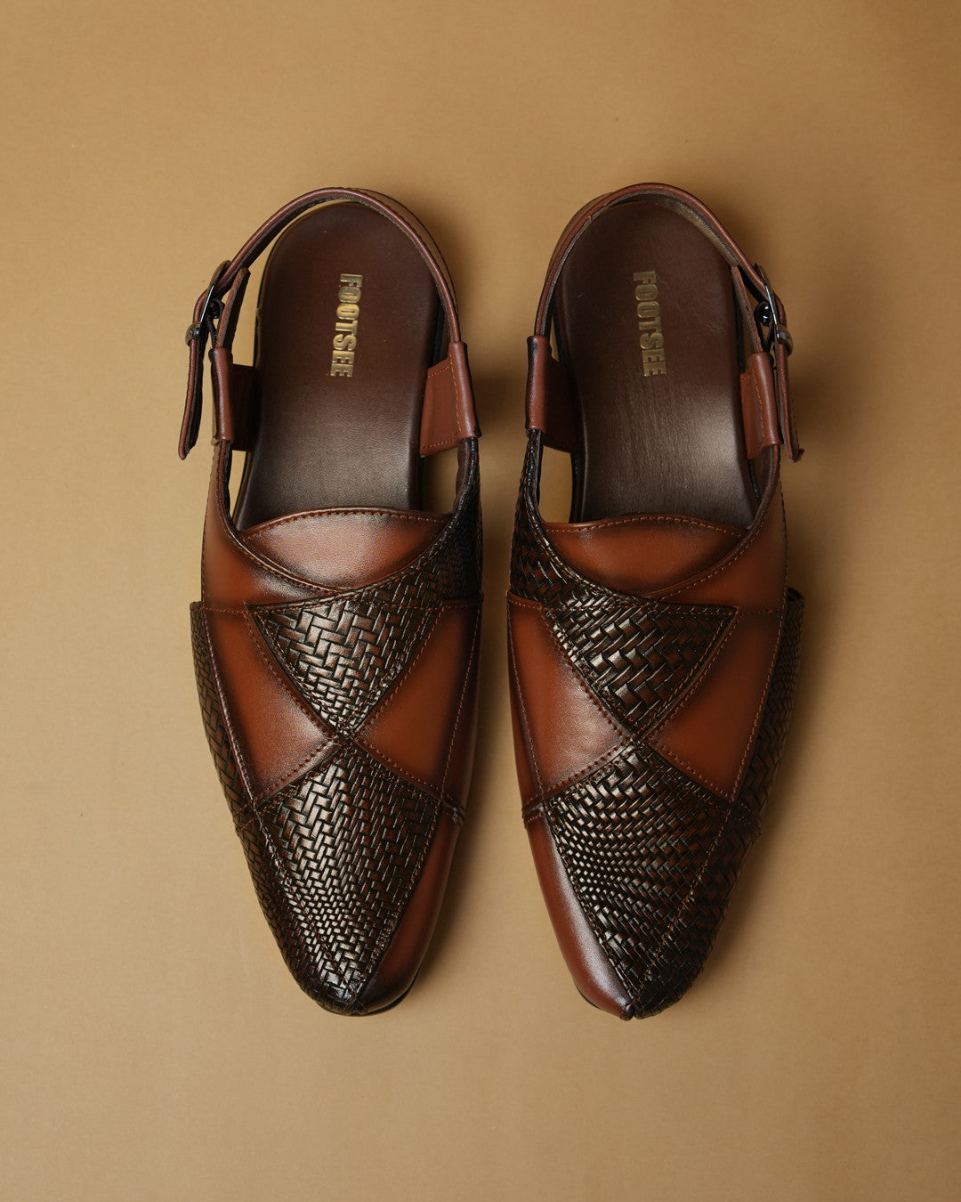 Hunar Cognac Brown Peshawari Sandal view 2