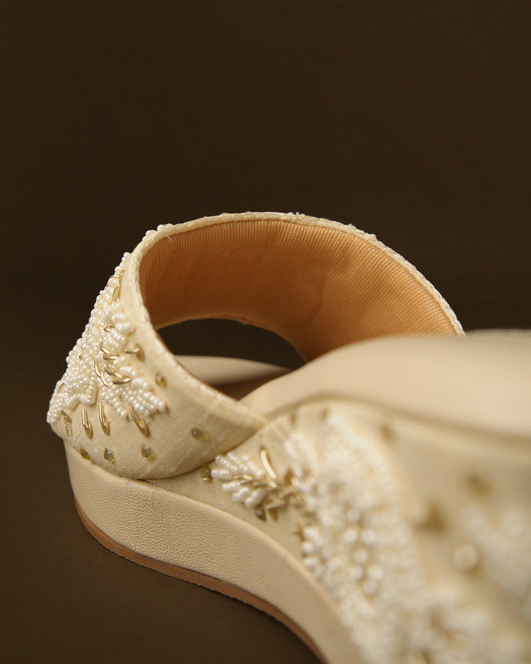 Bloom Ivory Gold Wedge Slide view 7