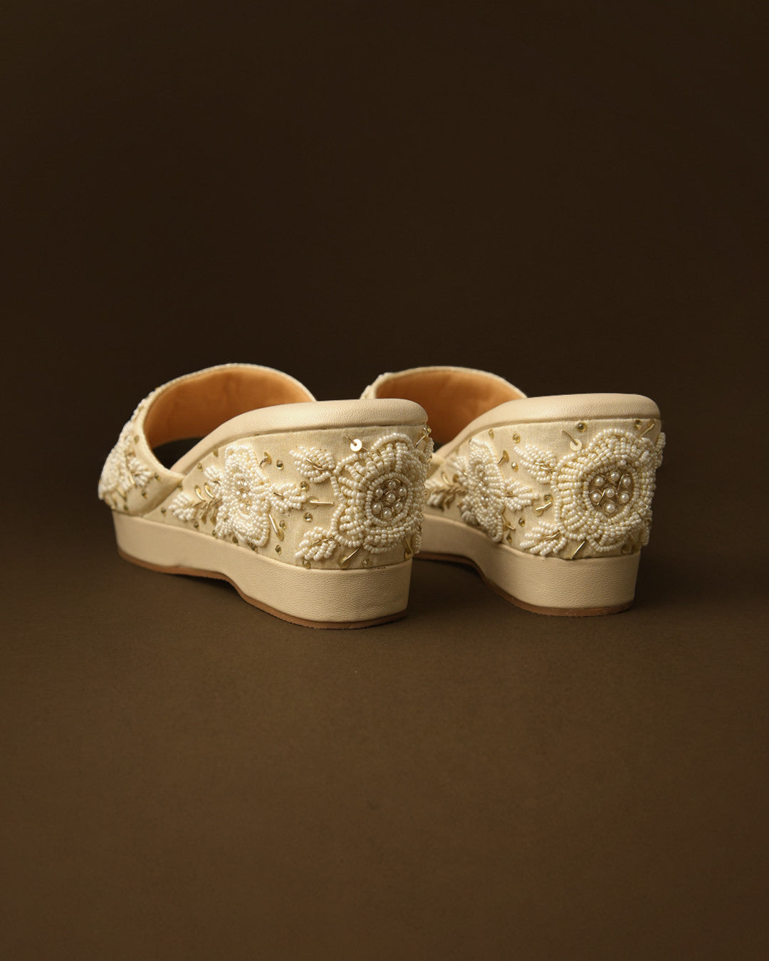 Bloom Ivory Gold Wedge Slide view 5
