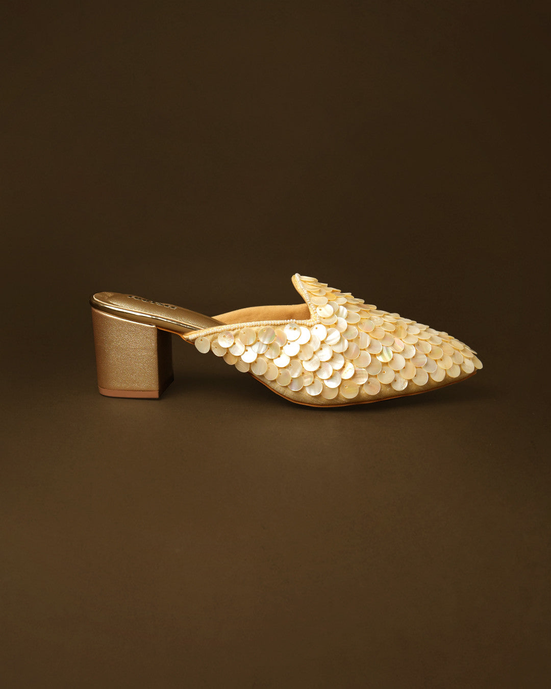 Stardust Ivory Gold Mule view 6