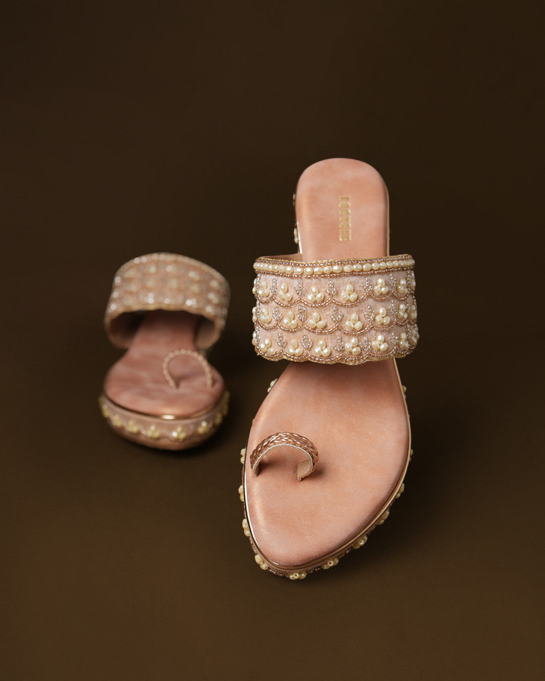 Rosette Blush Pink Toe-Ring Wedge view 9
