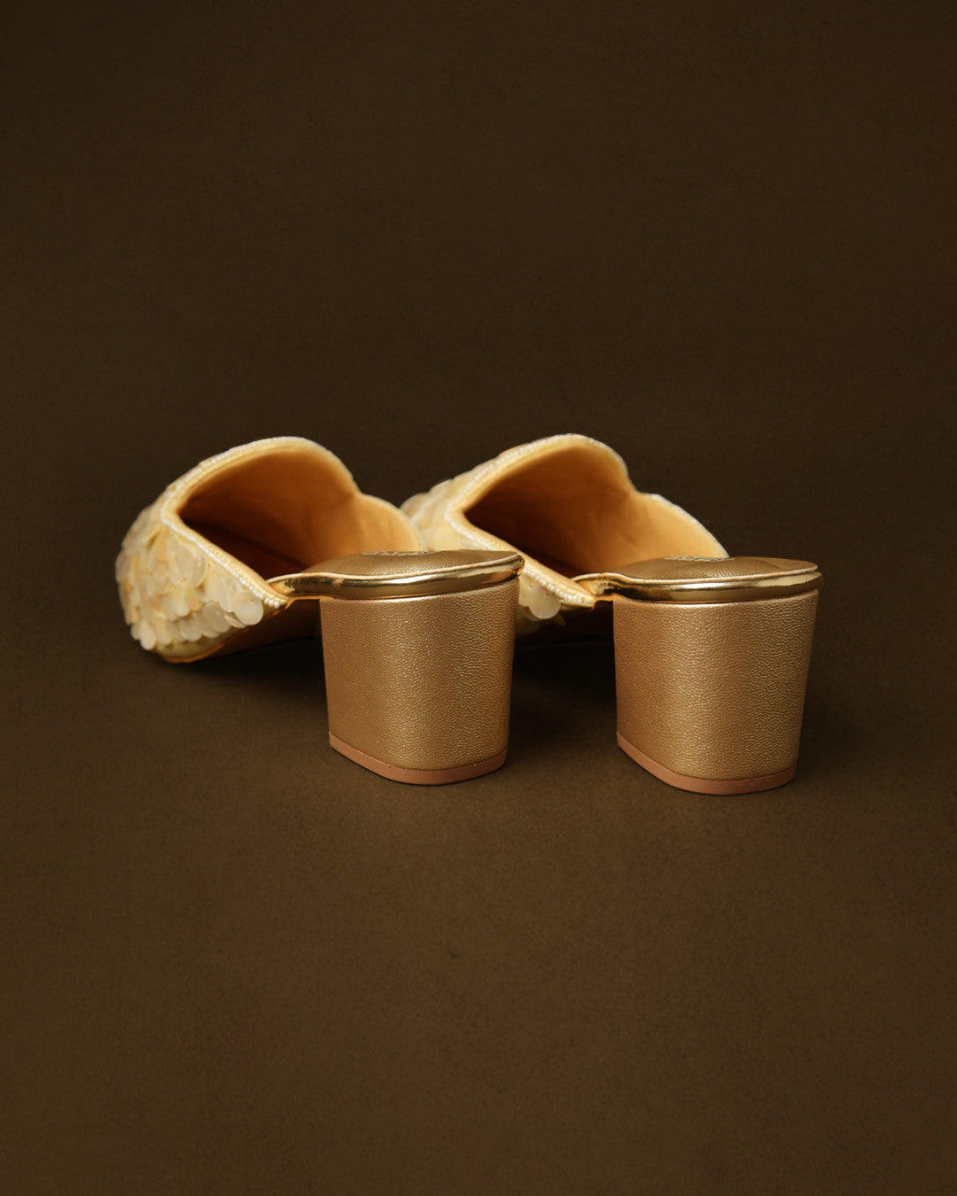 Stardust Ivory Gold Mule view 4