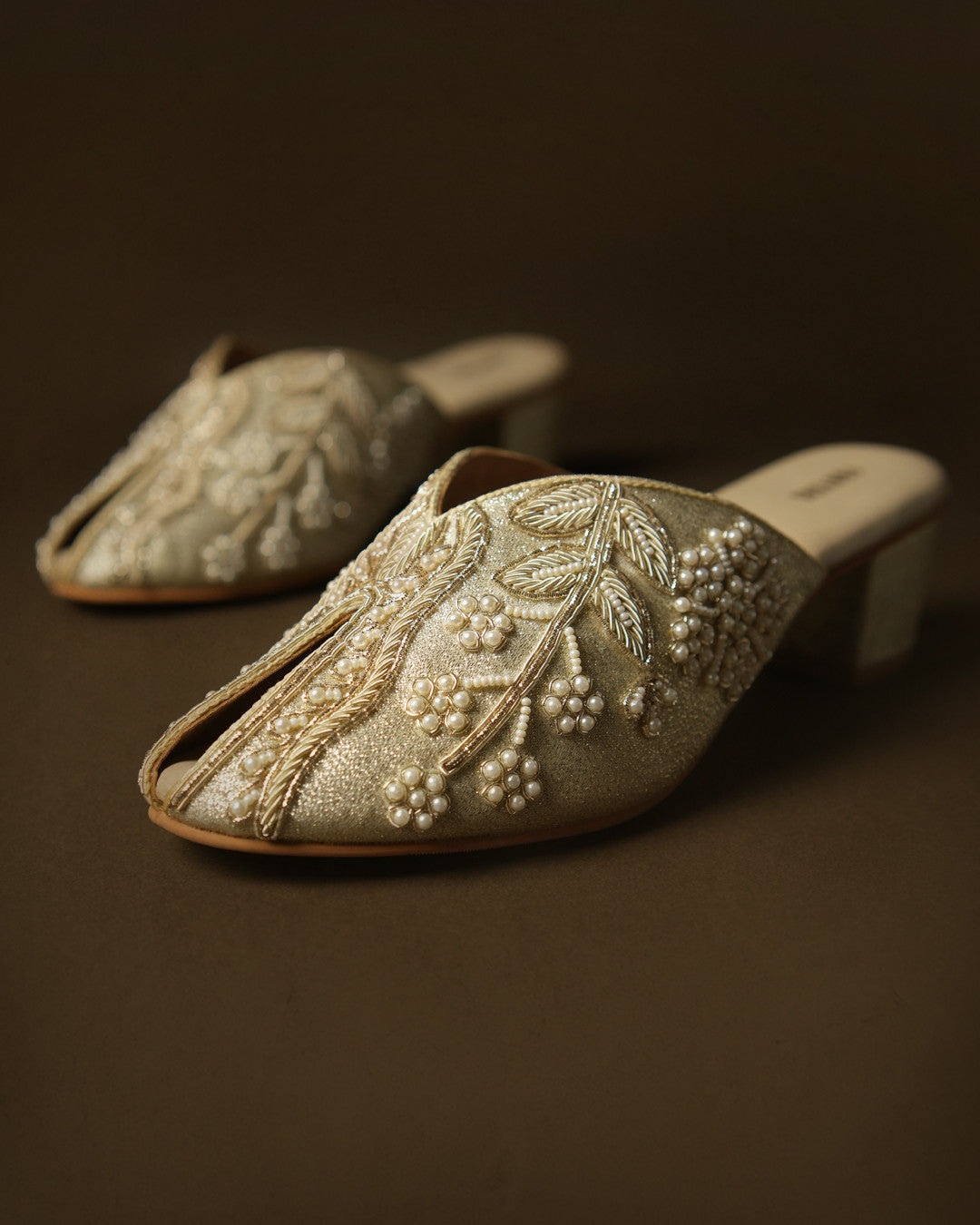 Pearl Champagne Mule view 3