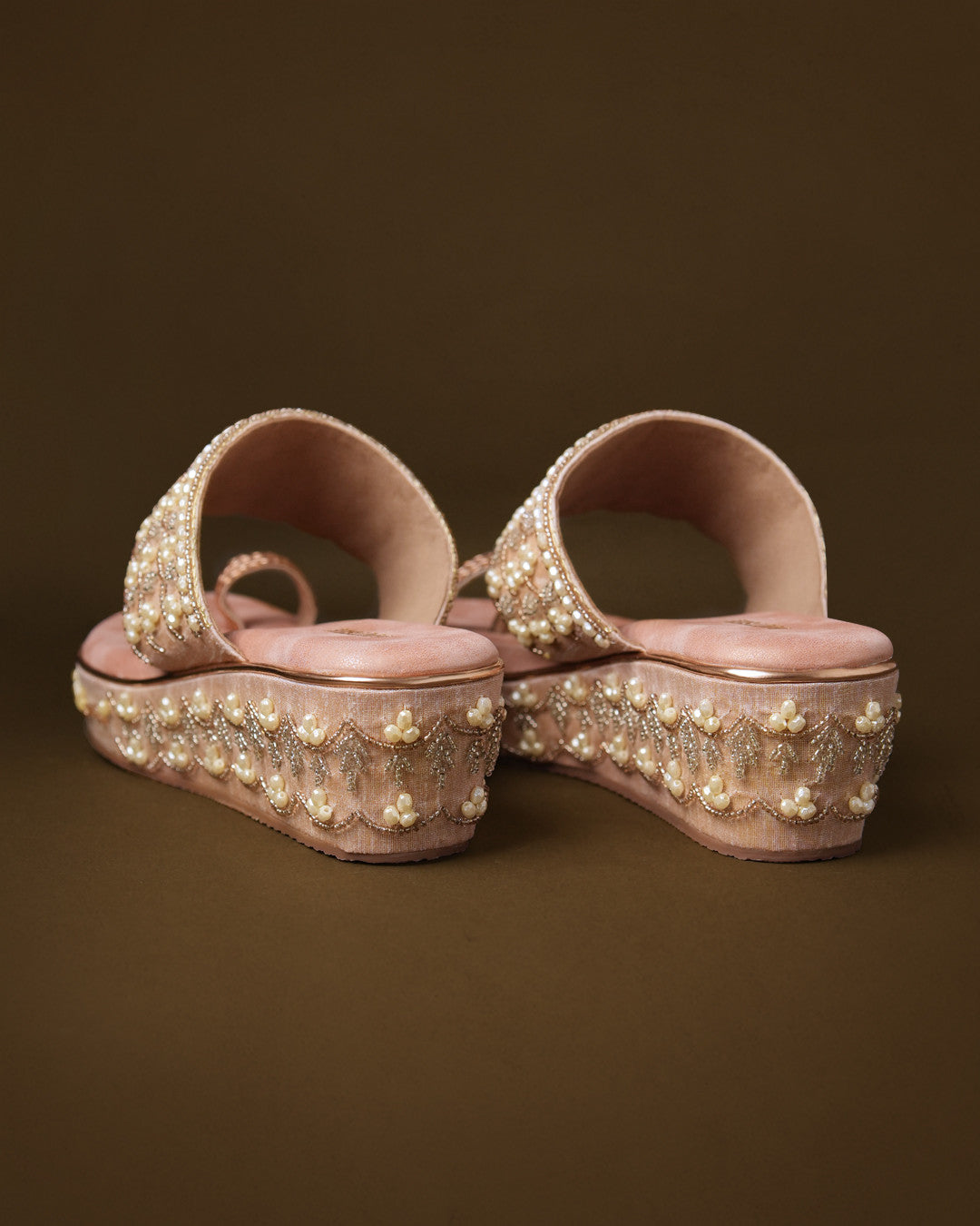 Rosette Blush Pink Toe-Ring Wedge view 5