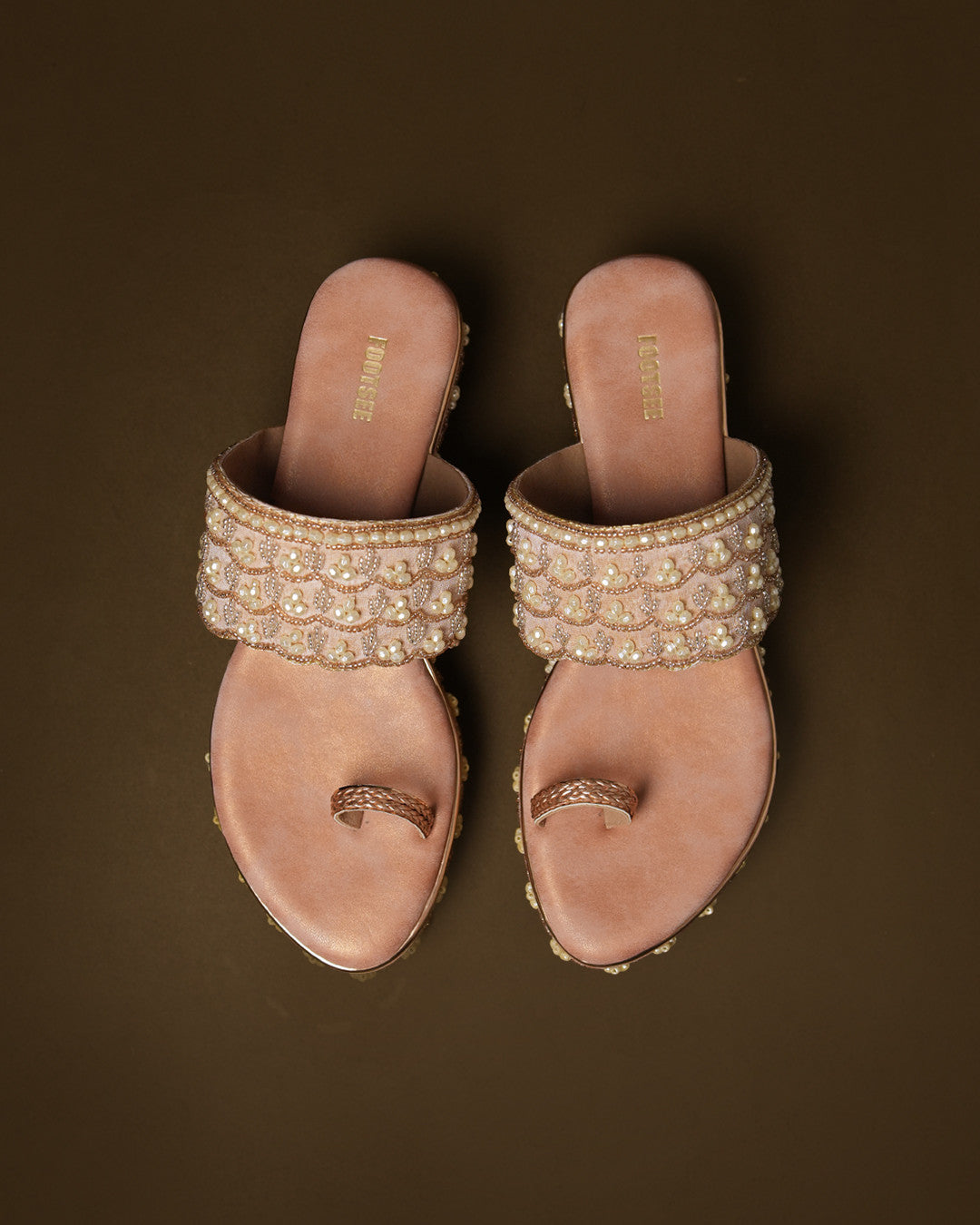 Rosette Blush Pink Toe-Ring Wedge view 7