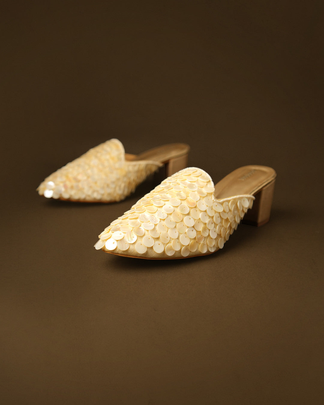 Stardust Ivory Gold Mule view 7