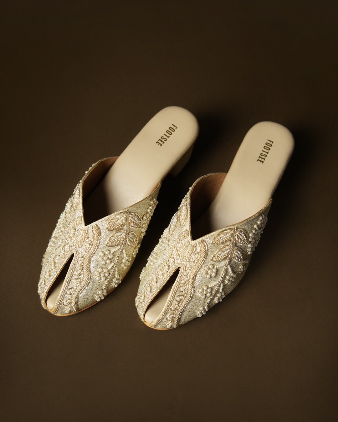 Pearl Champagne Mule view 2