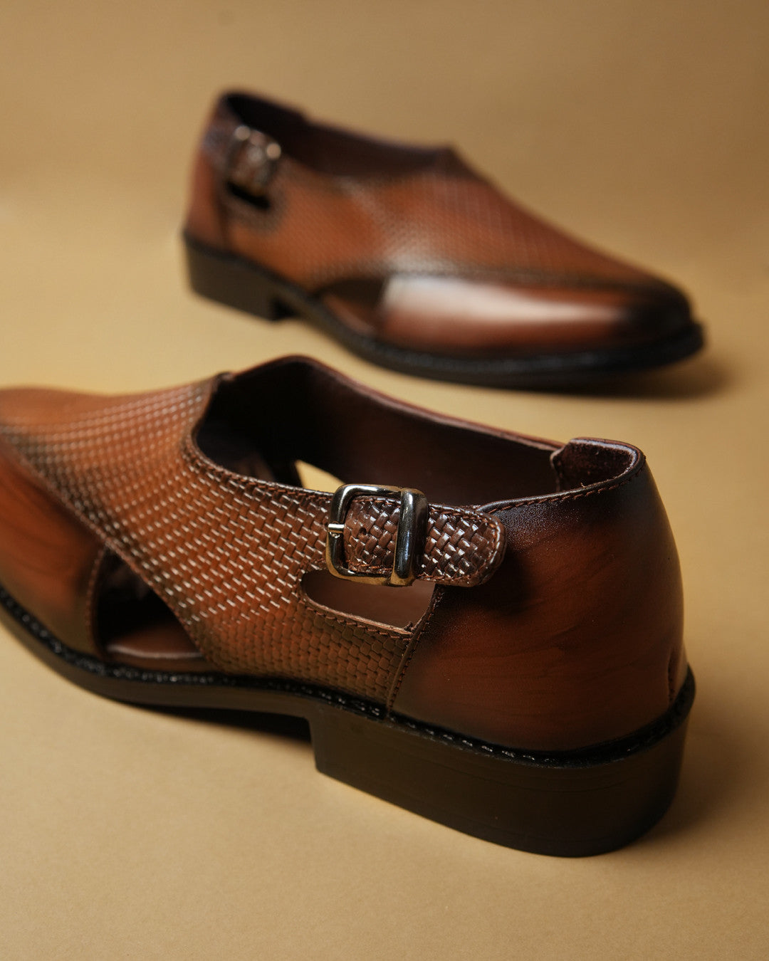 Dastoor Tan Peshawari Sandal view 5