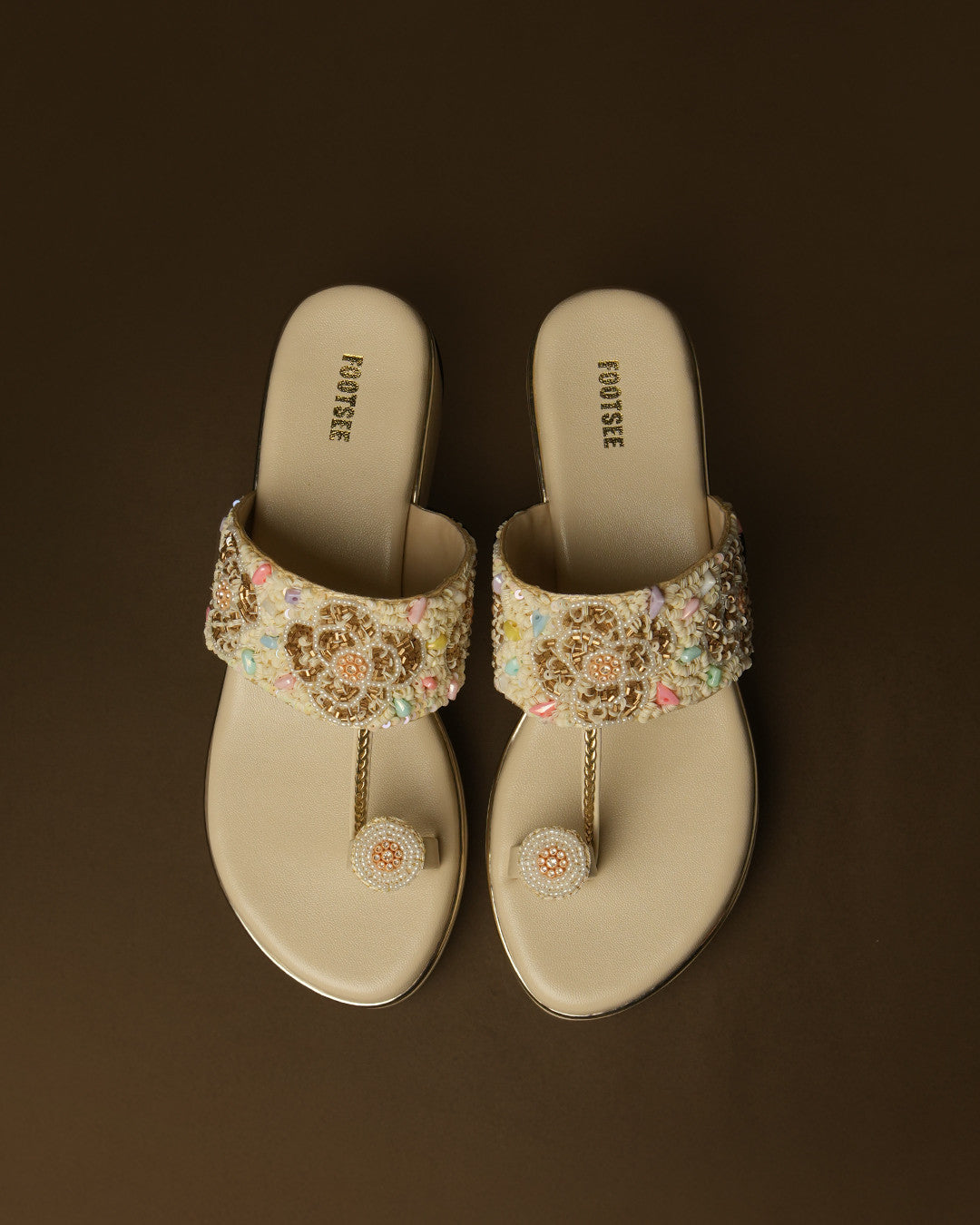 Confetti Ivory Multi Toe-Post Platform Sandal view 4