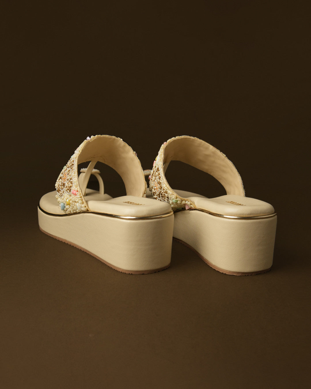 Confetti Ivory Multi Toe-Post Platform Sandal view 3