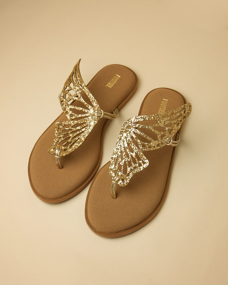 Pankh Gold Toe-Post Flat