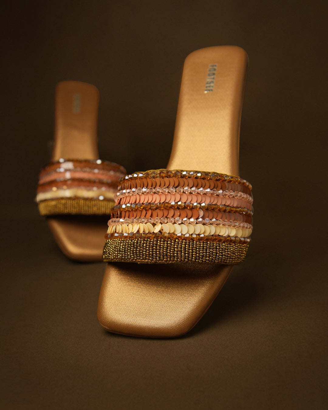 Ember Rose Gold Wedge Slide view 3