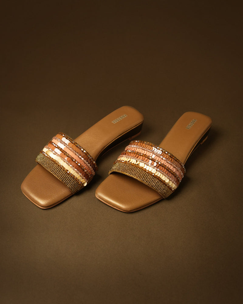 Ember Rose Gold Wedge Slide