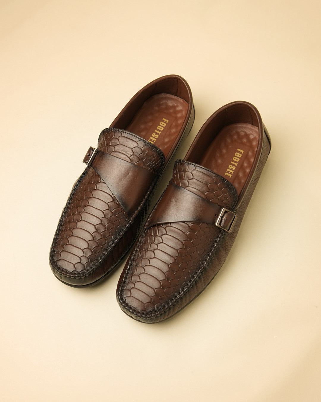 Crest Brown Buckle Loafer view 2