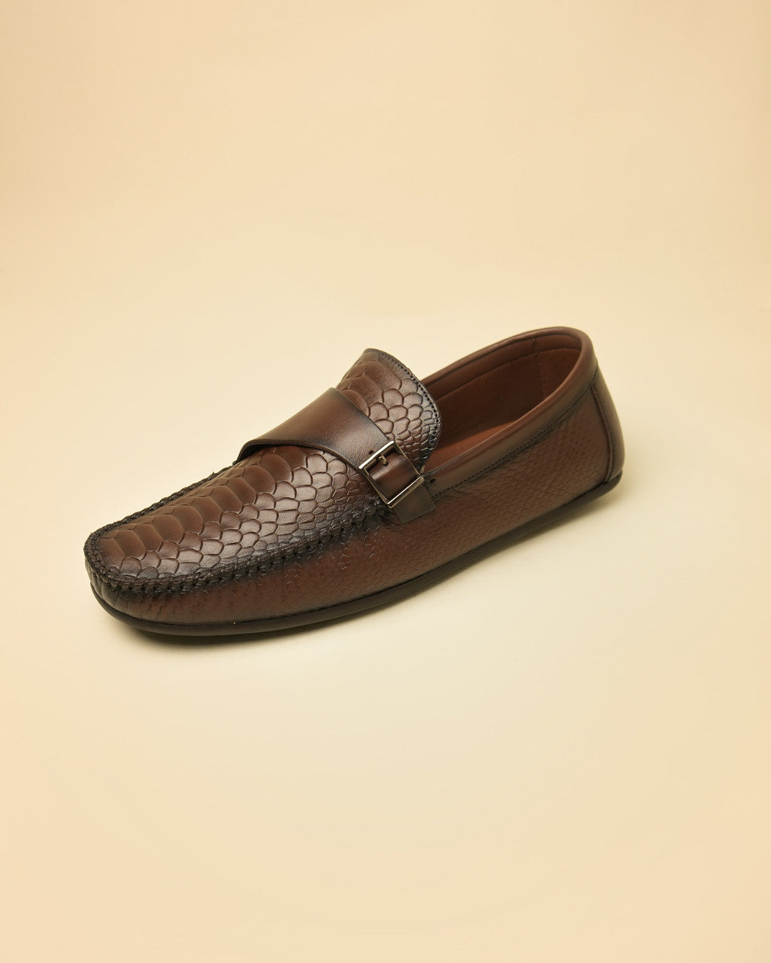 Crest Brown Buckle Loafer view 6