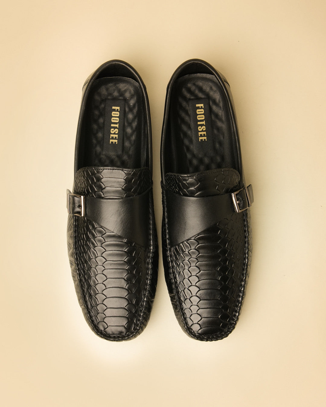 Crest Black Buckle Loafer view 2