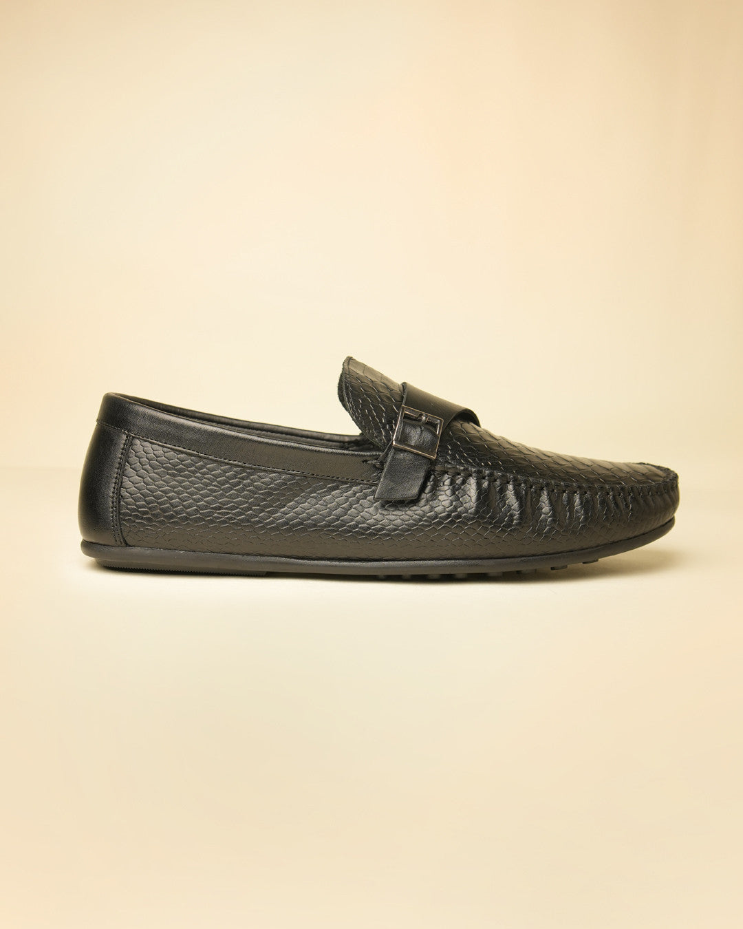 Crest Black Buckle Loafer view 6