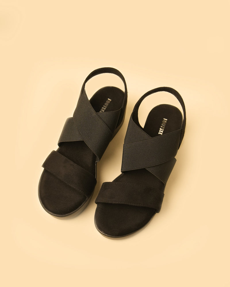 Muse Black Platform Slingback Sandal