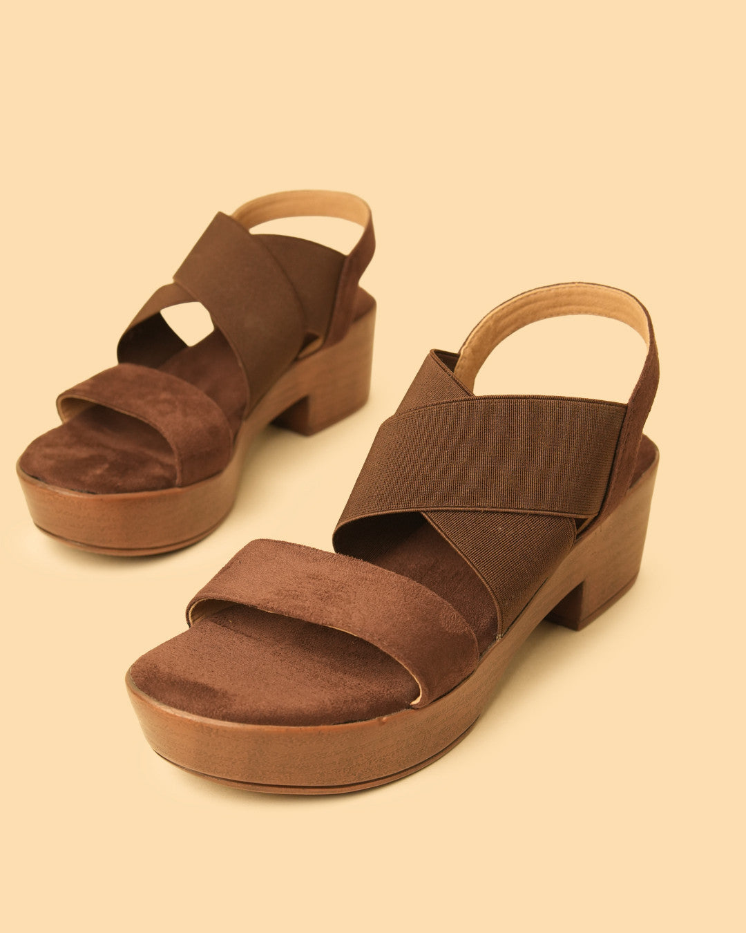 Muse Brown Platform Slingback Sandal view 3