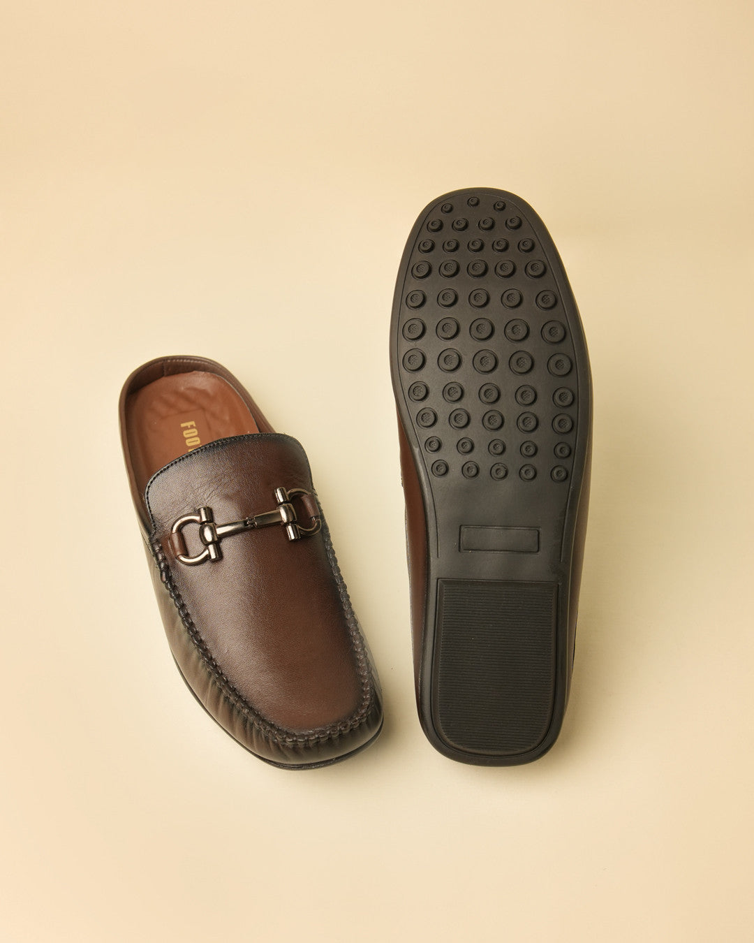 Weston Brown Horsebit Mule view 6