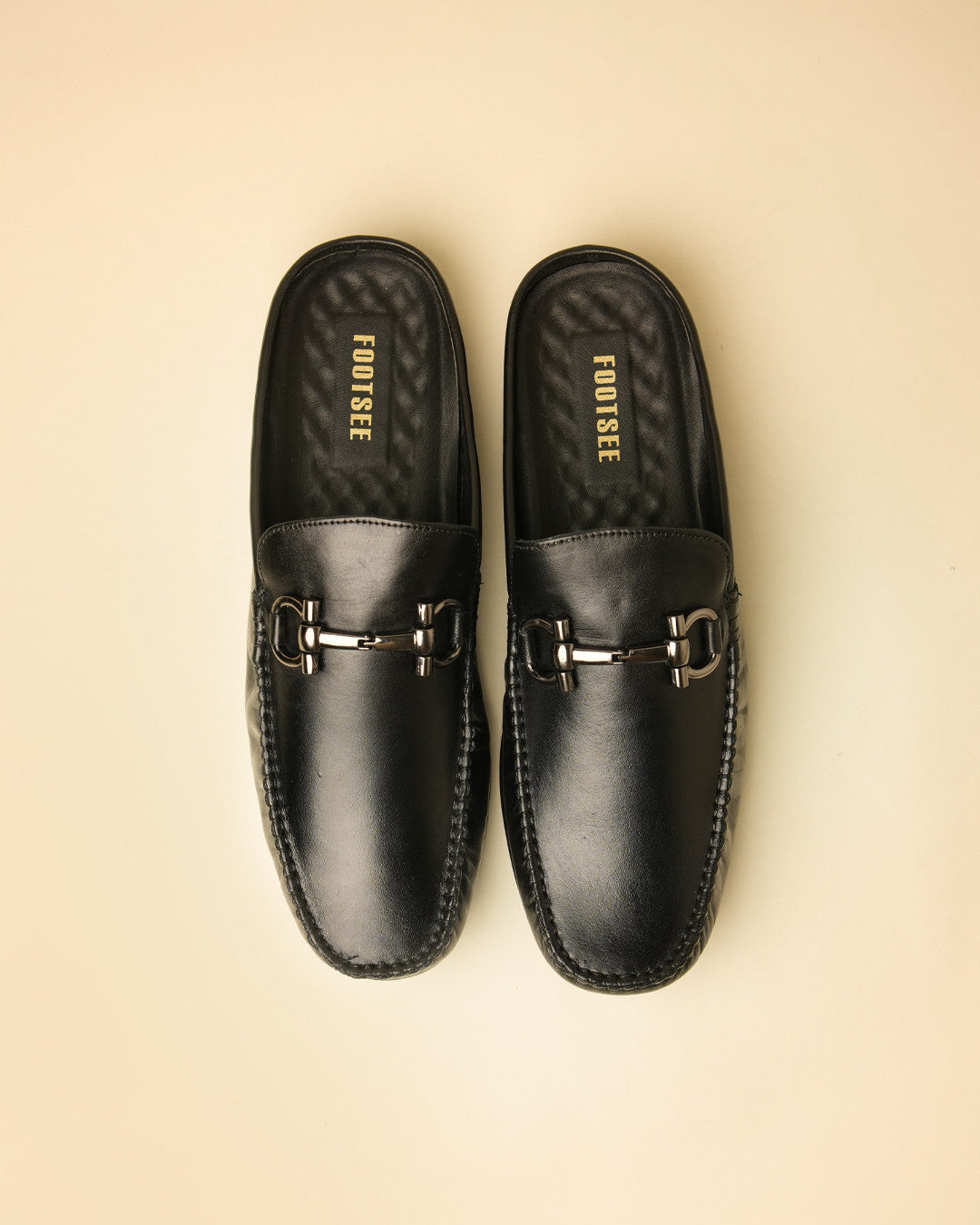 Weston Black Horsebit Mule view 4