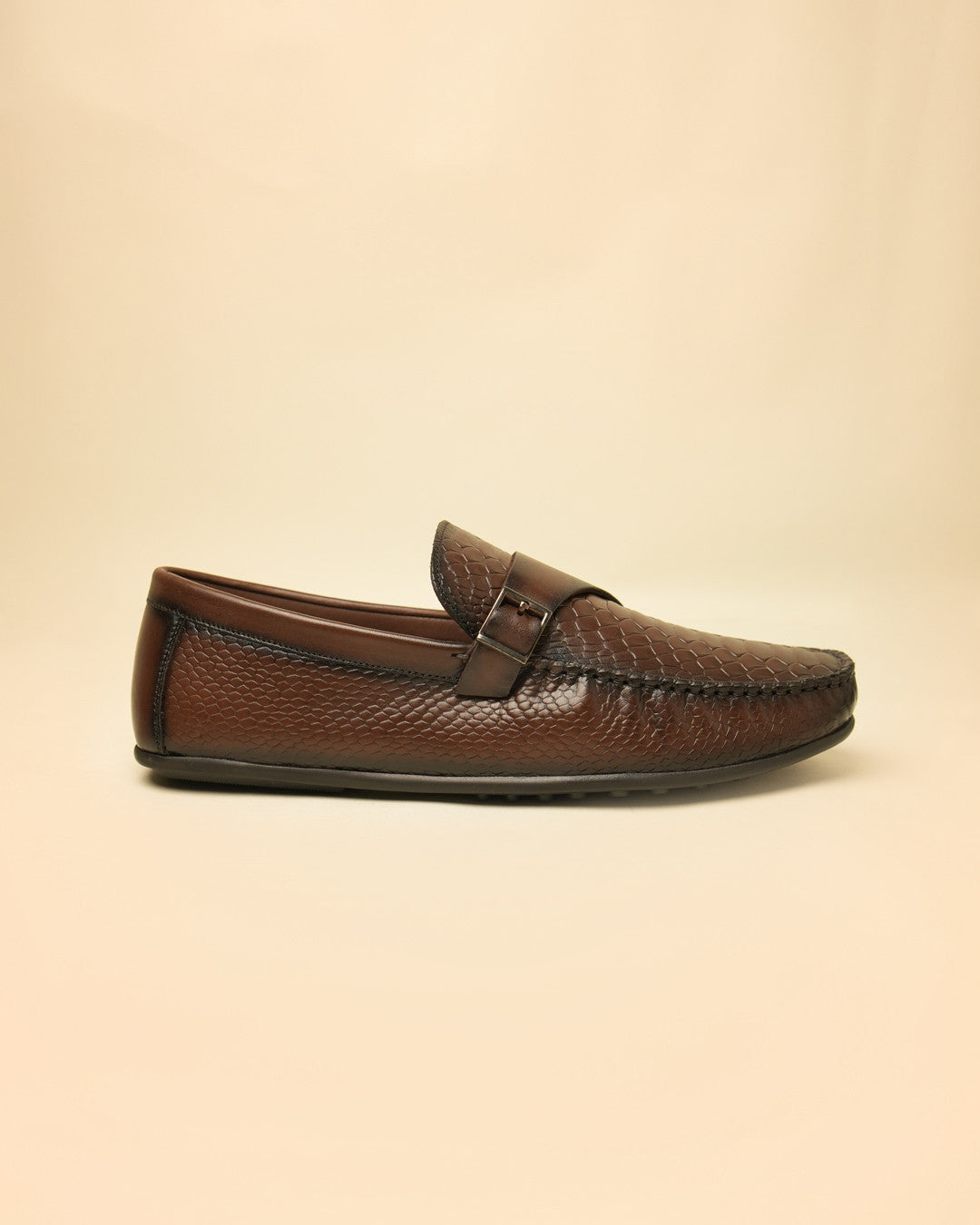 Crest Brown Buckle Loafer view 8