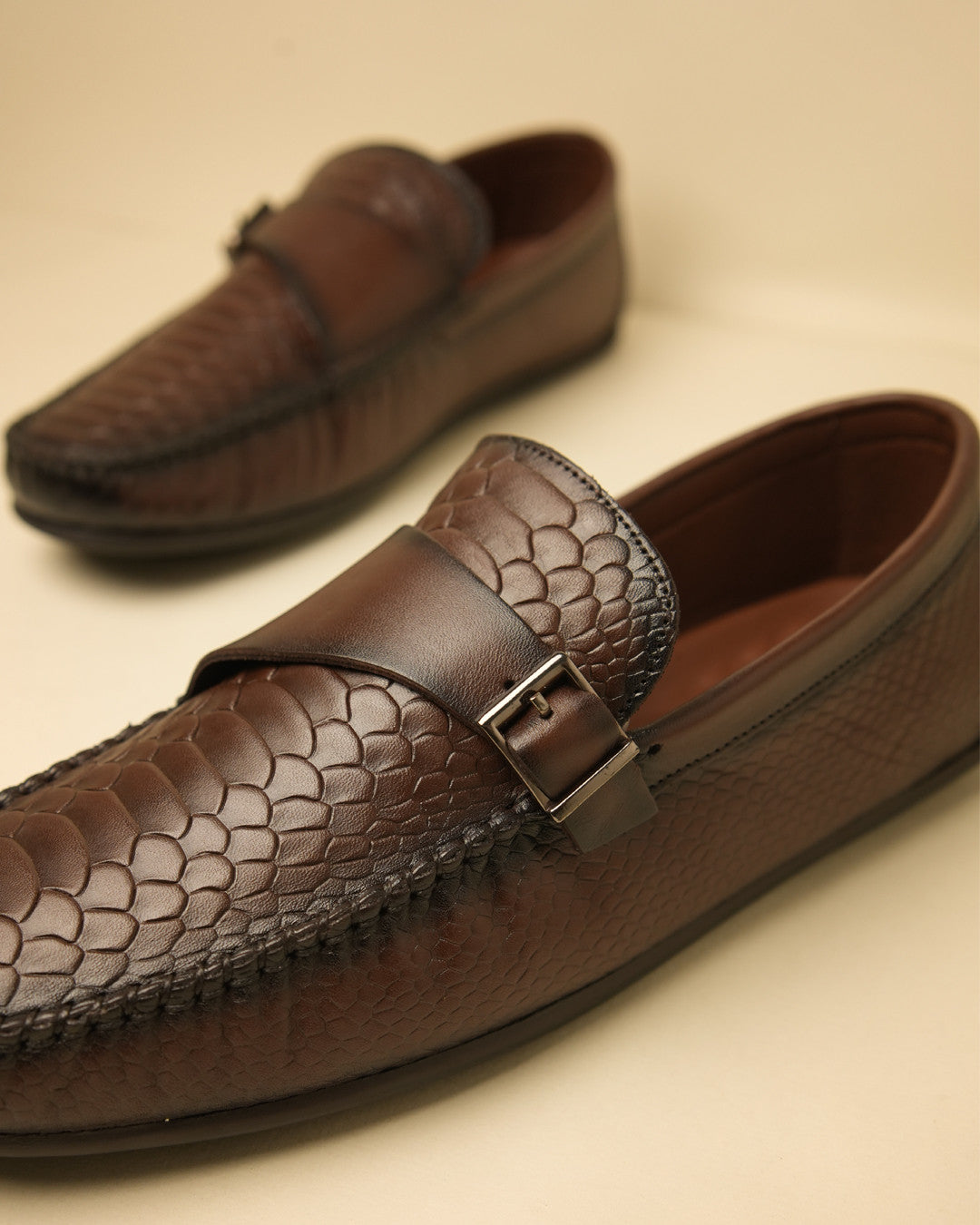 Crest Brown Buckle Loafer view 5