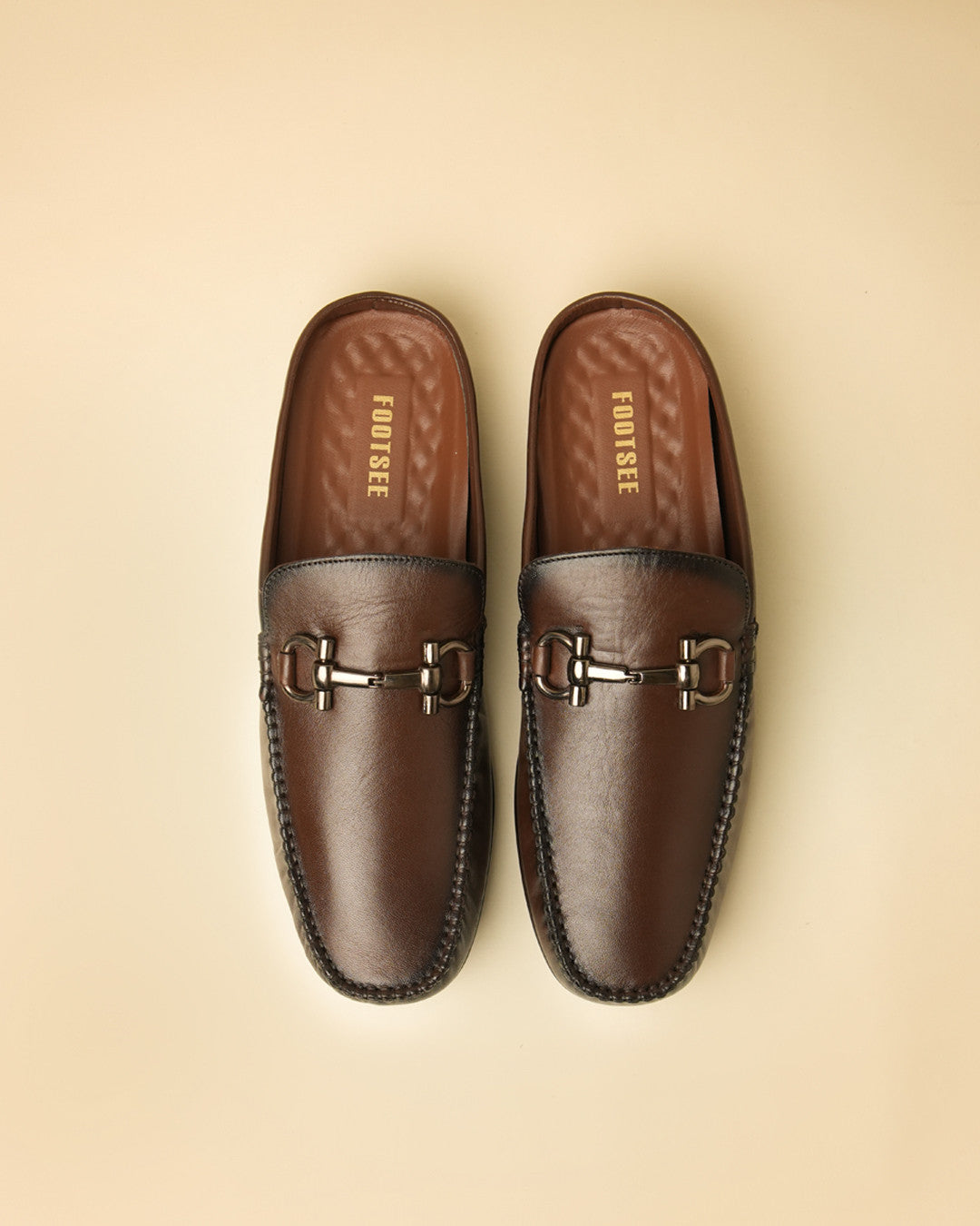 Weston Brown Horsebit Mule view 3