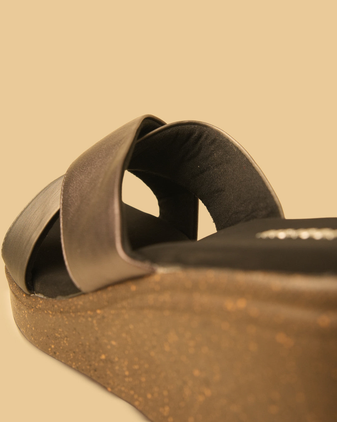Lustre Pewter Bronze Crossover Wedge Slides view 8