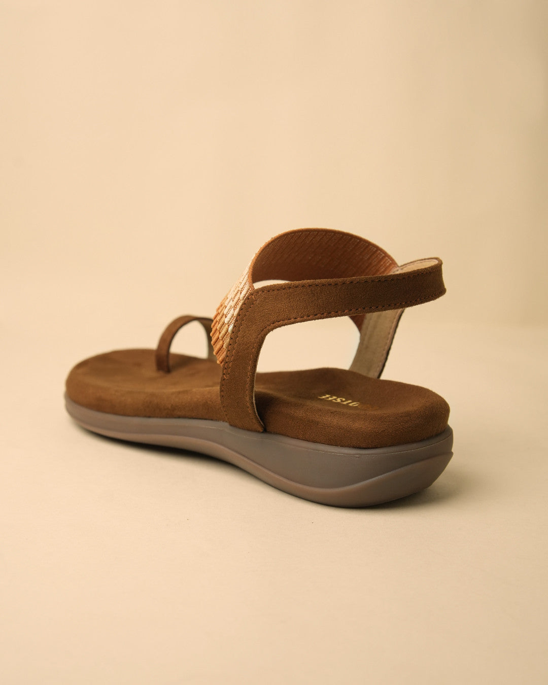 Cove Tan Peach Ivory Toe-Loop Slingback Flats view 6