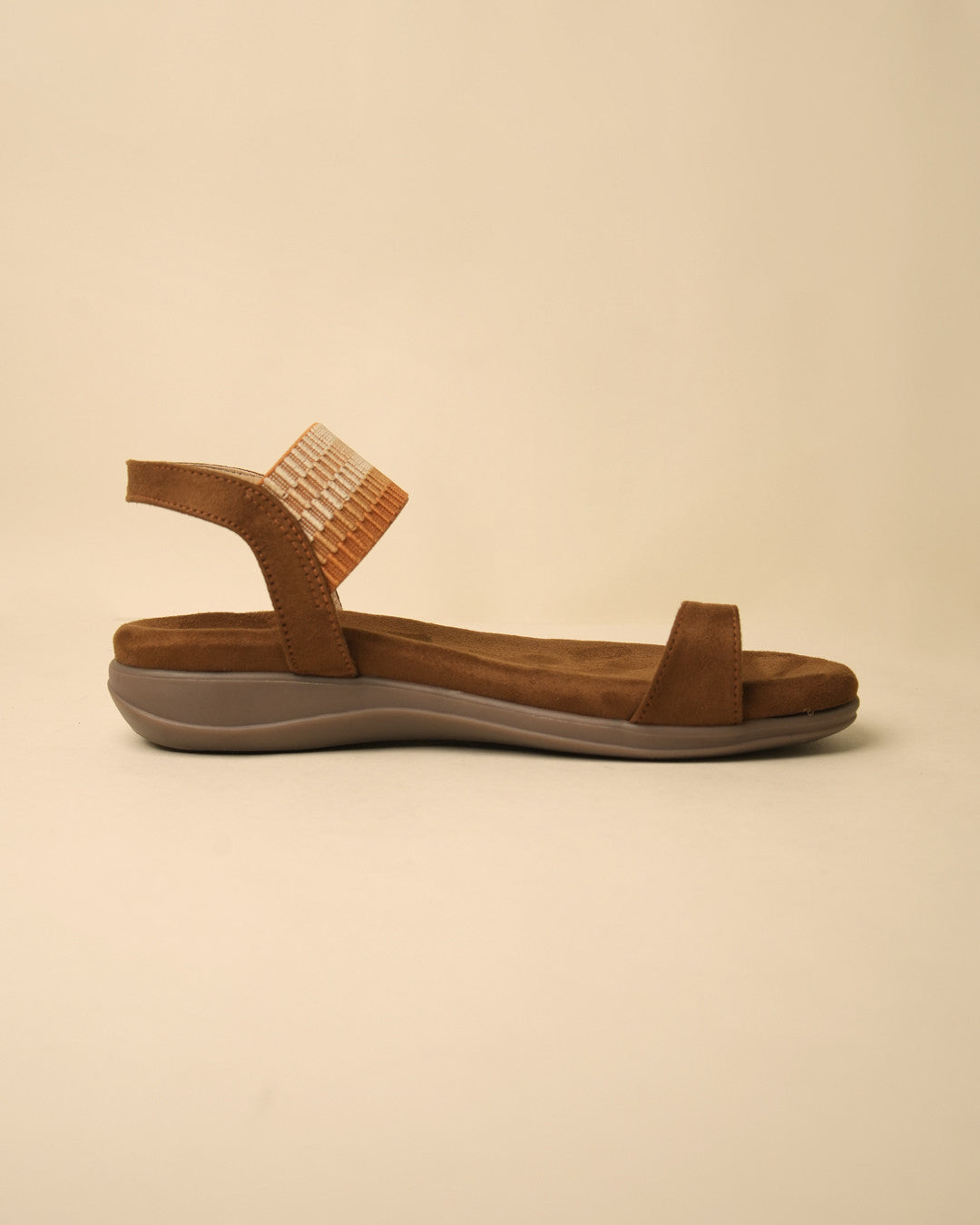 Cove Tan Peach Ivory Toe-Loop Slingback Flats view 7