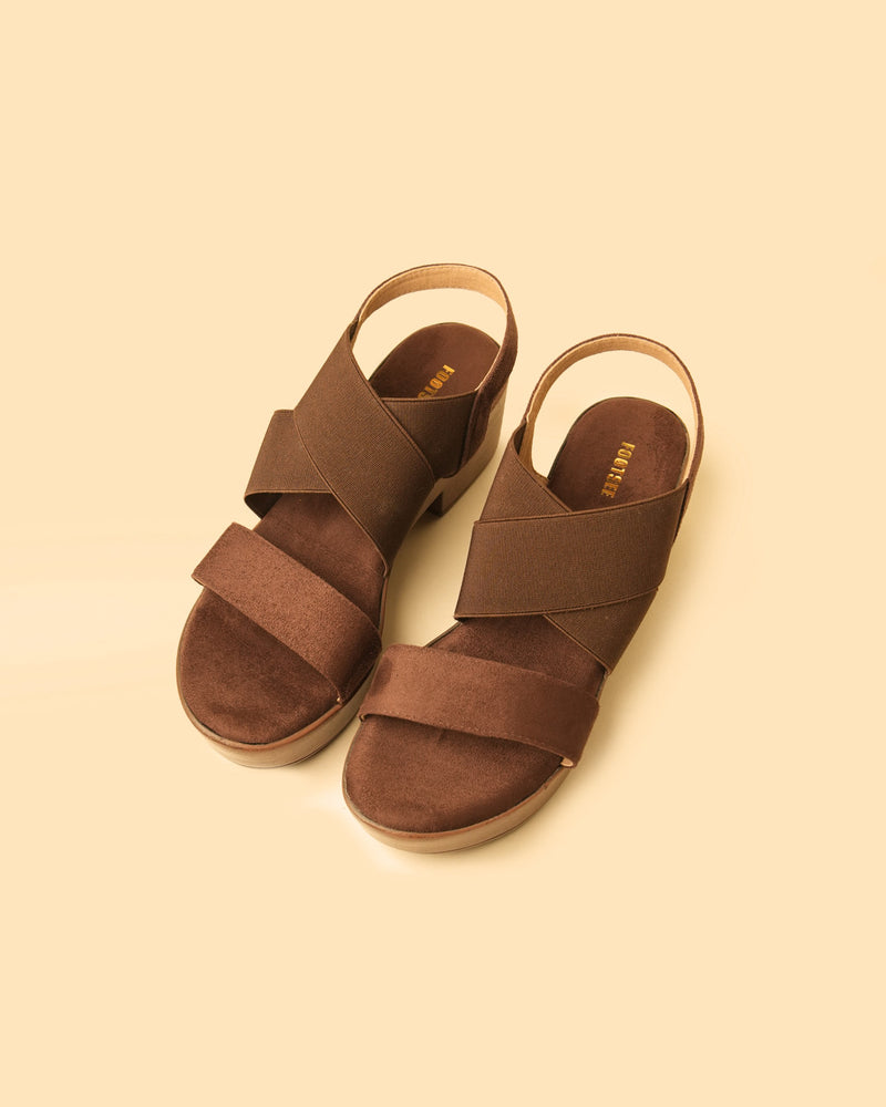 Muse Brown Platform Slingback Sandal