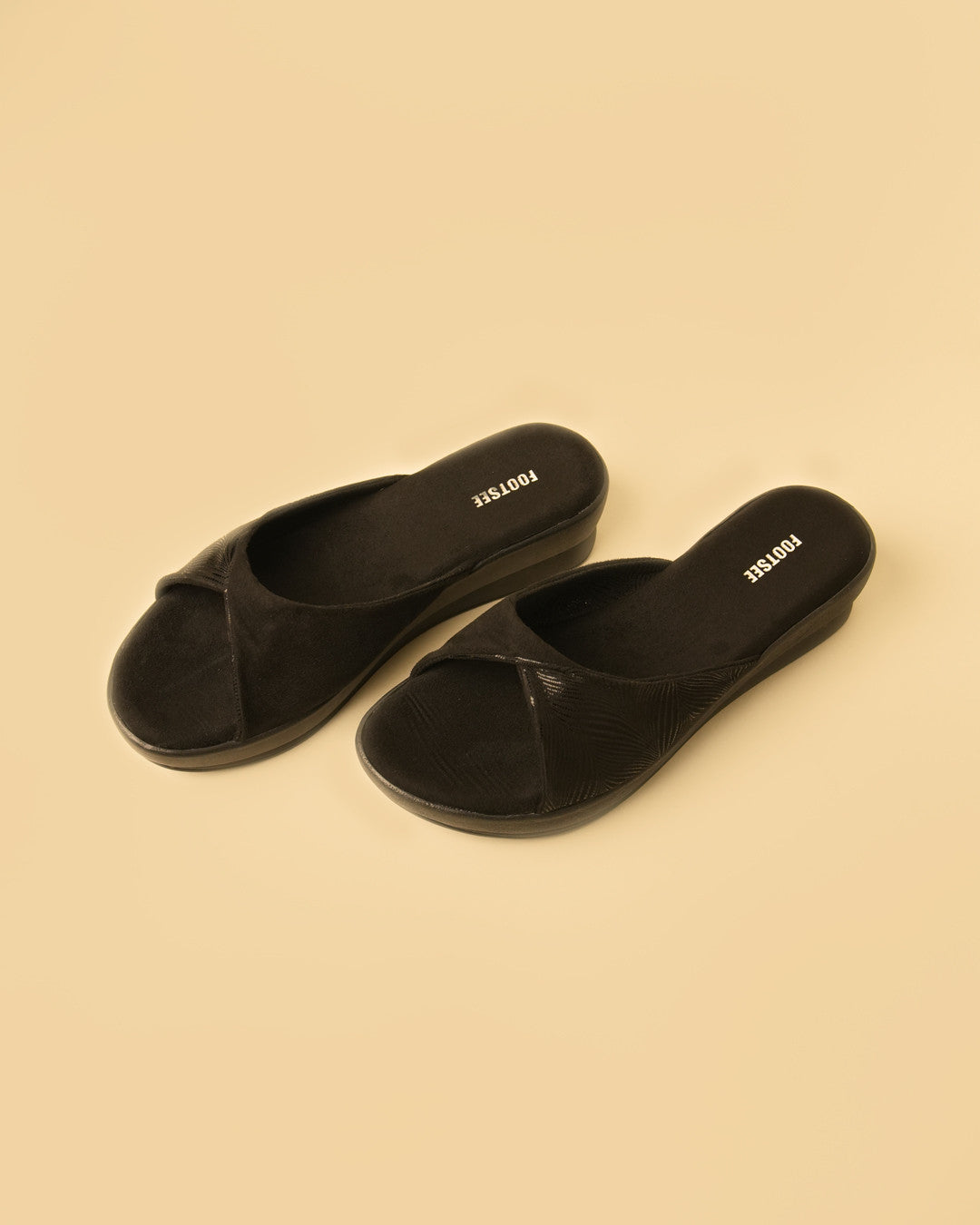 Flair Black Crossover Platform Slide view 2