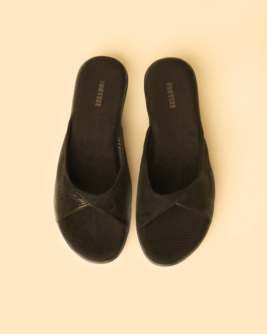 Flair Black Crossover Platform Slide view 3