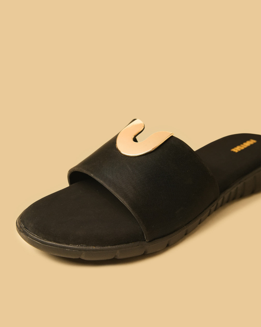 Arc Black Flat Slides view 5