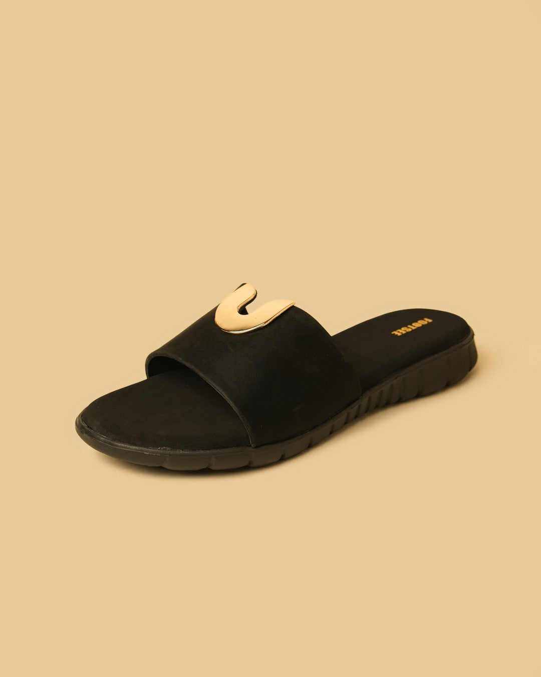 Arc Black Flat Slides view 4