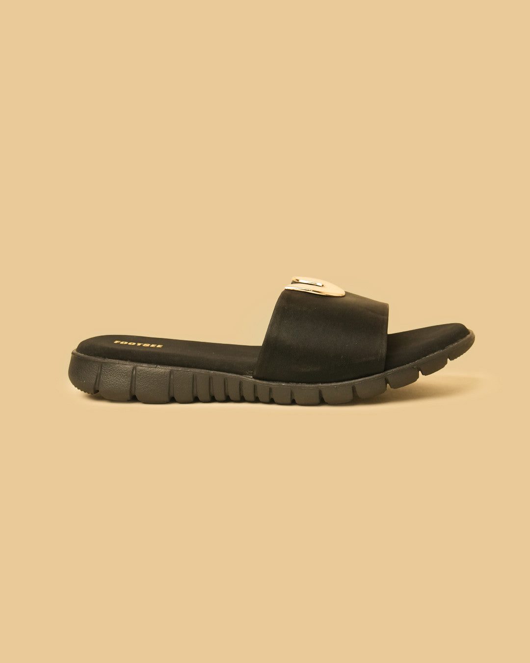 Arc Black Flat Slides view 7