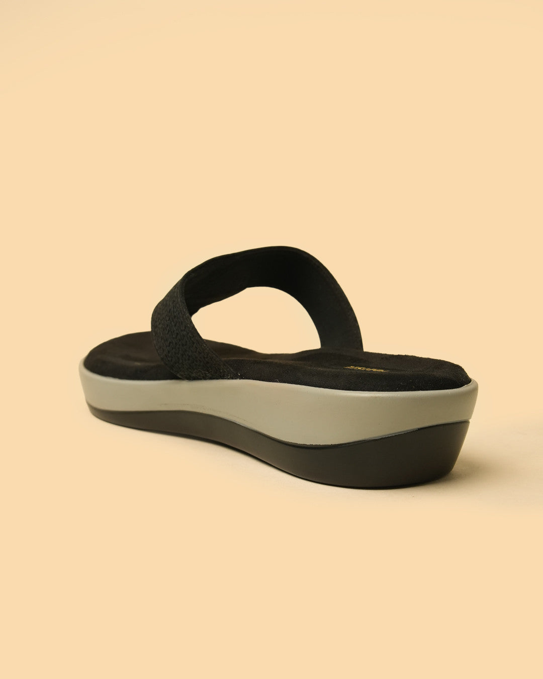 Nira Black Silver Embellished Toe-Post Platform Sandal view 5