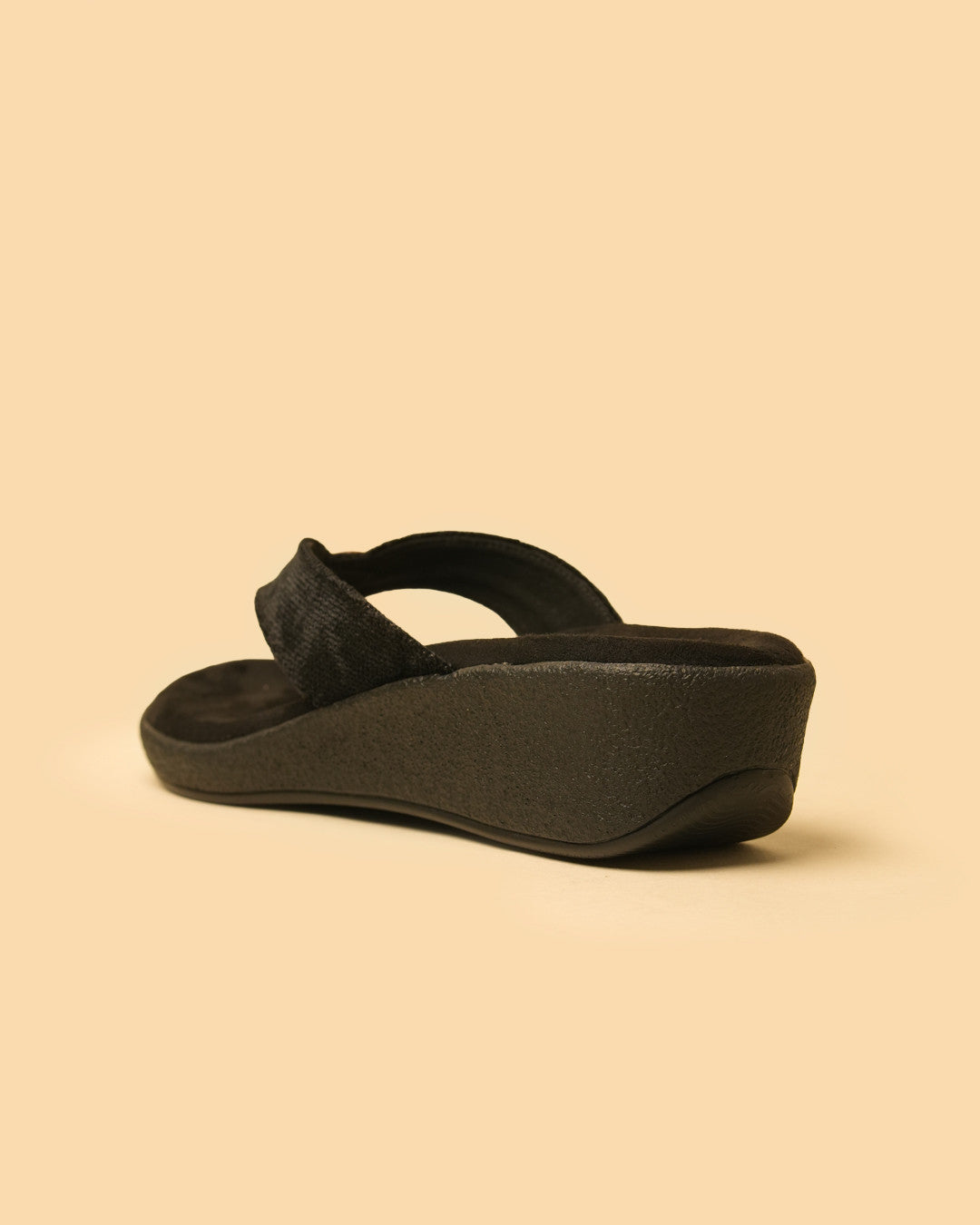 Opal Black Stone-Detail Toe-Post Platform Sandal view 7