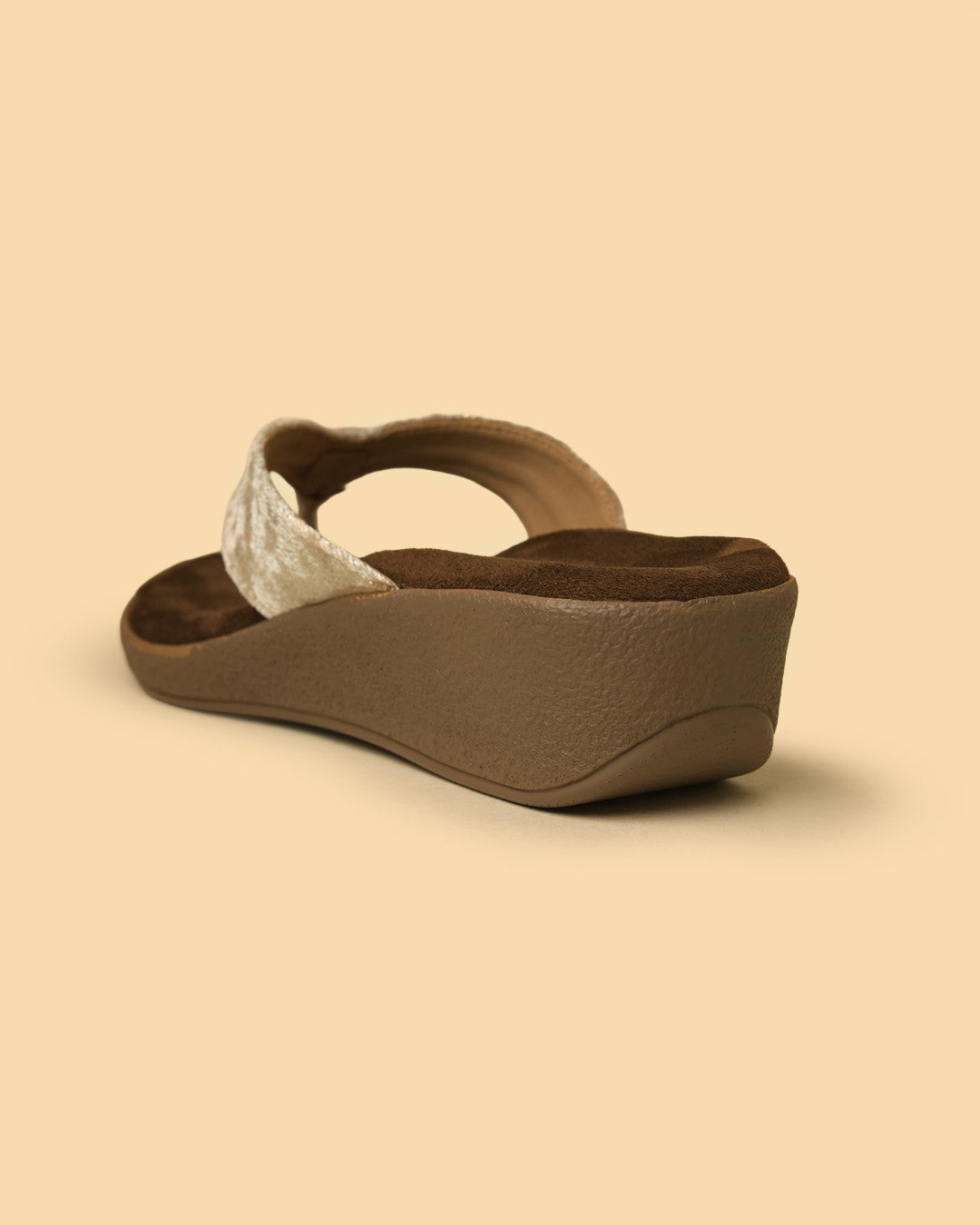 Opal Champagne Gold Stone-Detail Toe-Post Platform Sandal view 7