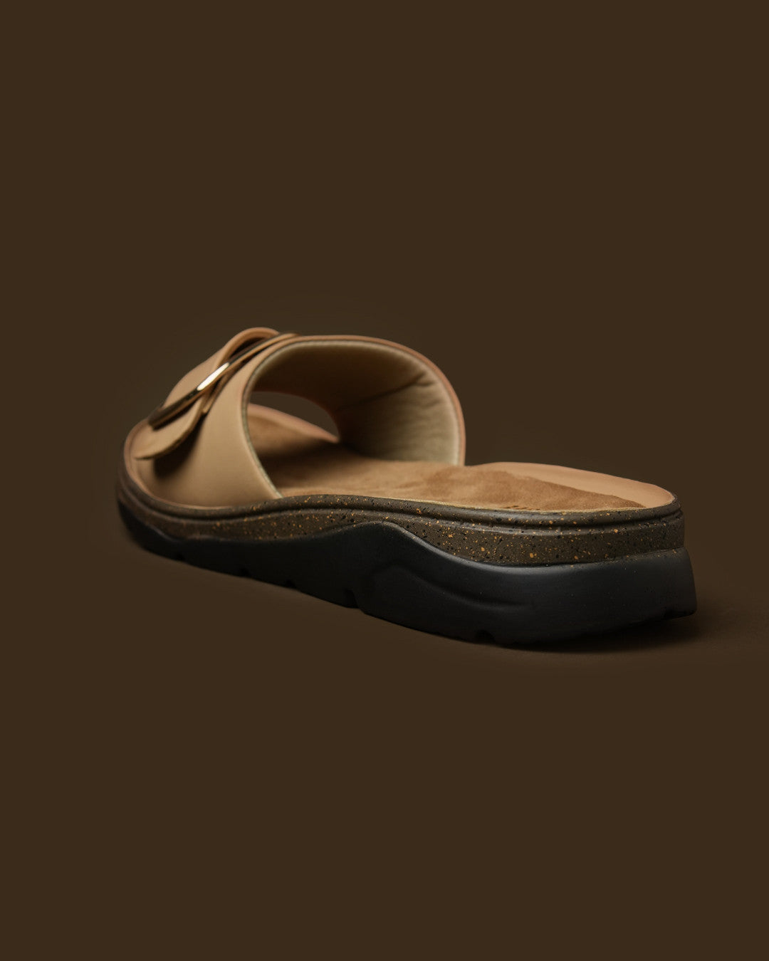 Clasp Taupe Buckle-Detail Flat Slide view 6