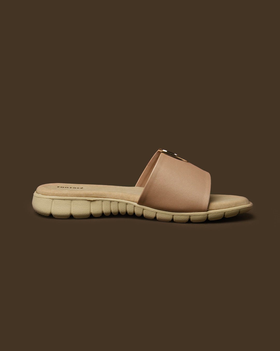 Arc Blush Beige Metal-Detail Flat Slide view 6