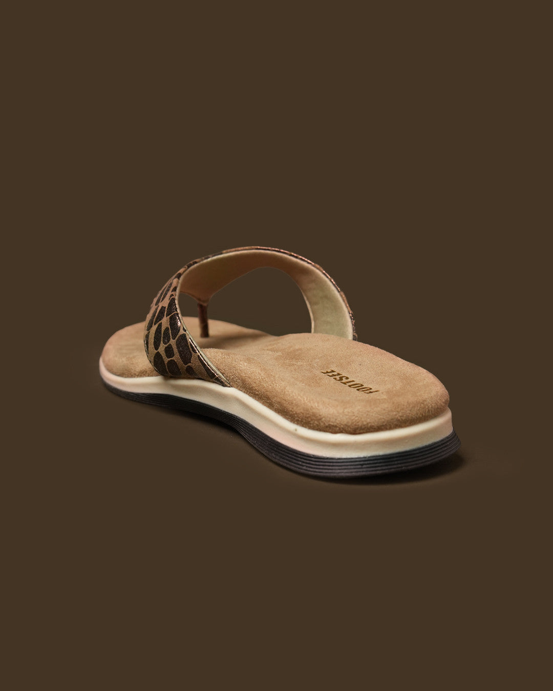 Sable Bronze Patterned Toe-Post Flat Sandal view 6