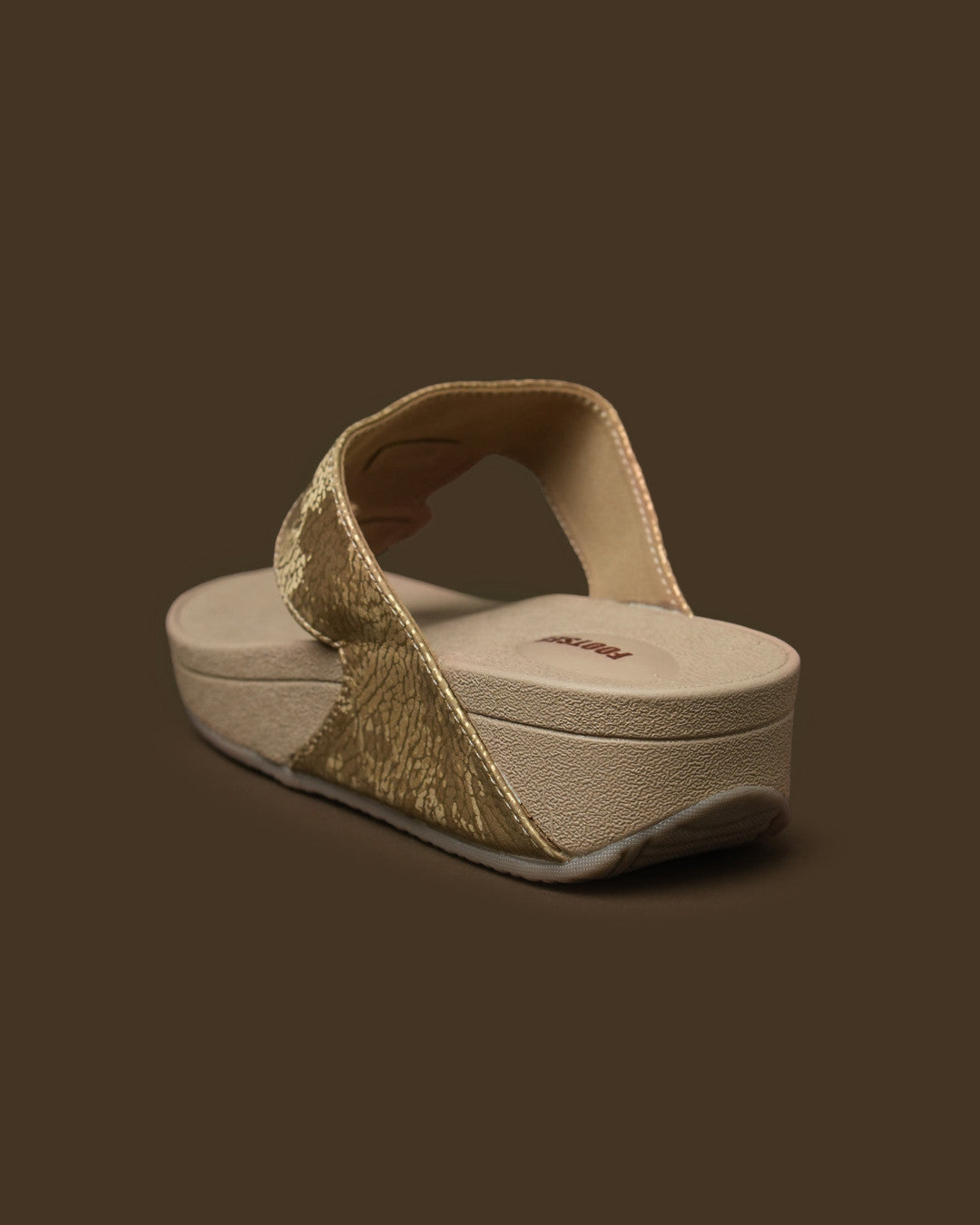 Medallion Antique Gold Medallion Toe-Post Platform Sandal view 7