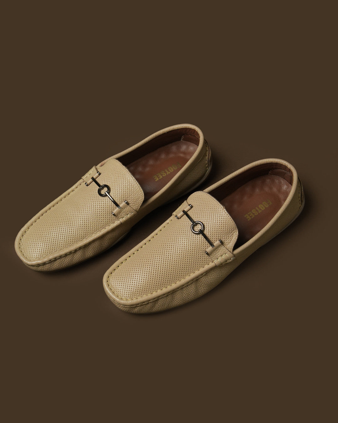Mercer Sand Beige Perforated Bit Loafer