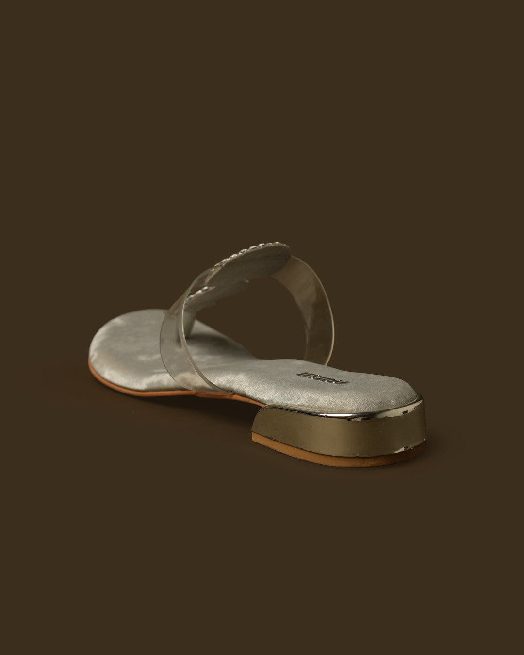 Trio Silver Disc-Detail Toe-Post Flat Sandal view 7