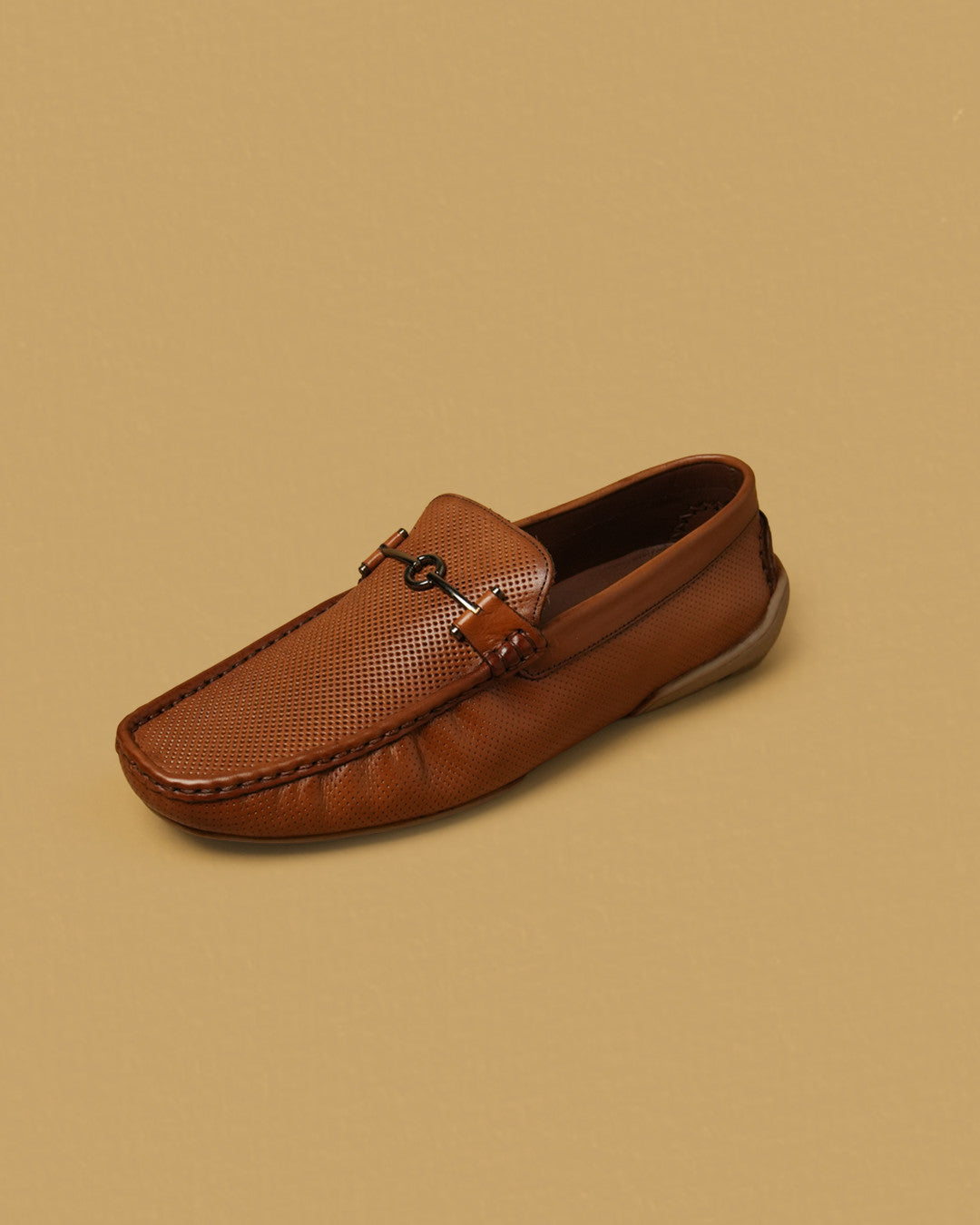Mercer Cognac Tan Perforated Bit Loafer view 4