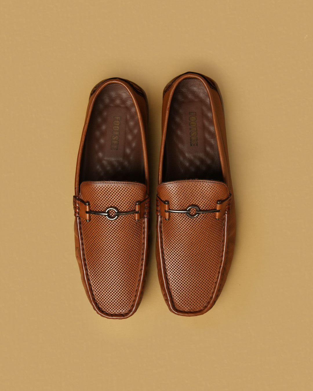Mercer Cognac Tan Perforated Bit Loafer view 3